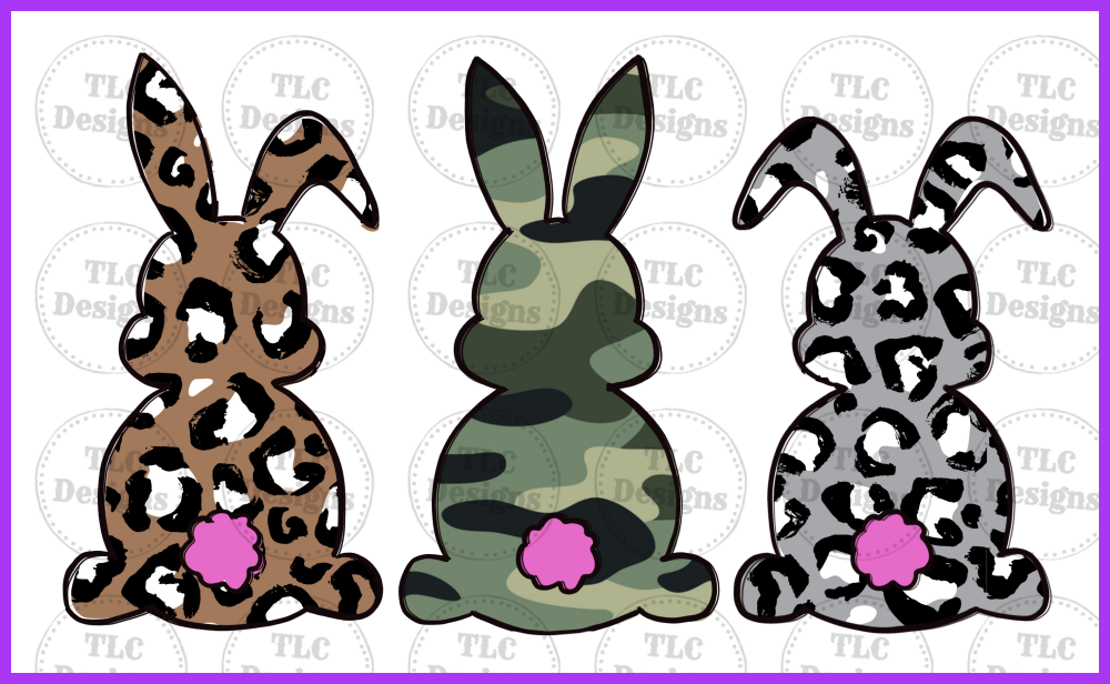 Camo leopard Bunnies – TLC Designs and Customs, LLP