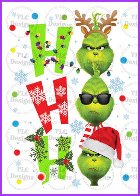 3 Grinches Full Color Transfers