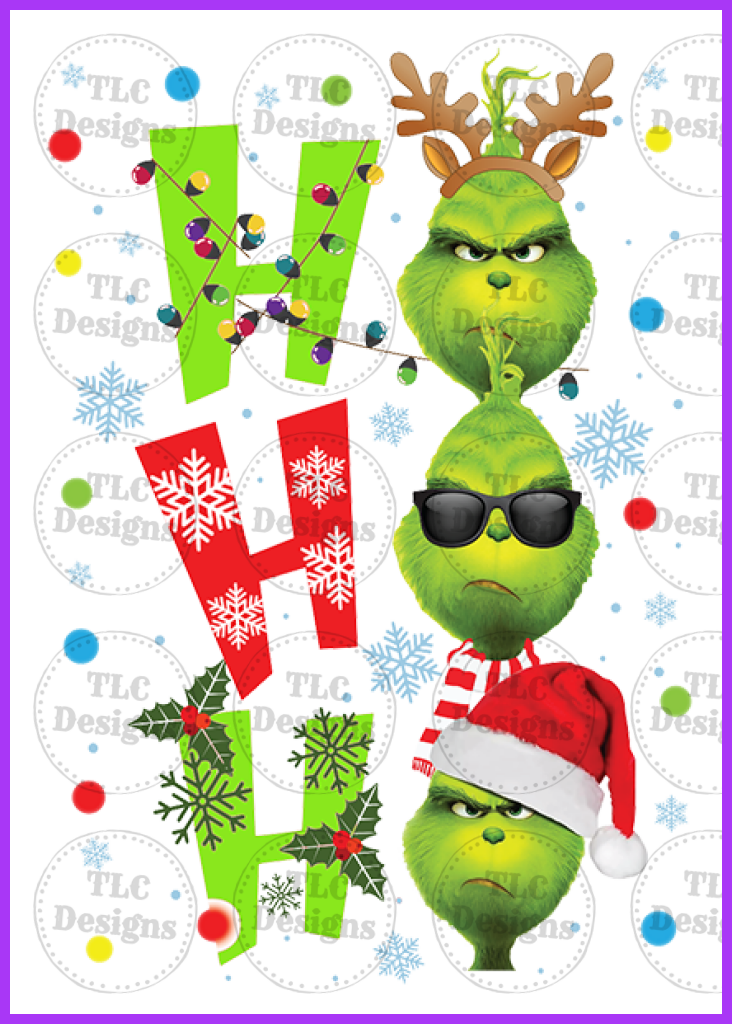 3 Grinches Full Color Transfers
