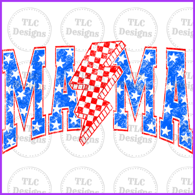 4Th Of July Mama Full Color Transfers