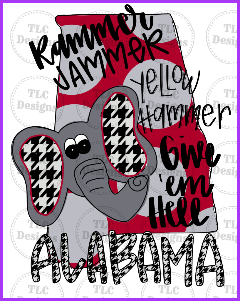 Alabama Jammer Full Color Transfers