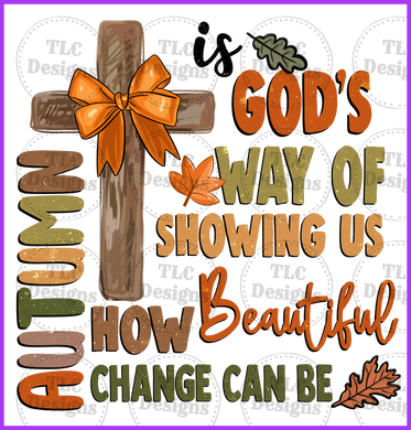 Autumn Is Gods Way Full Color Transfers