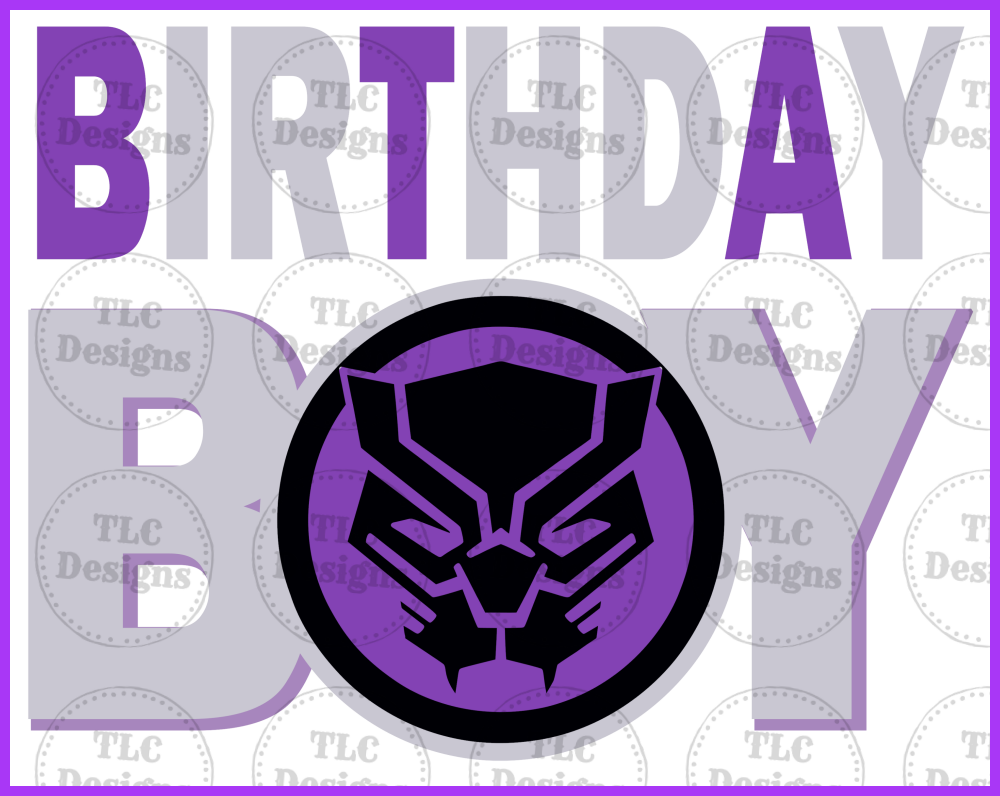 Black Panther Birthday Full Color Transfers