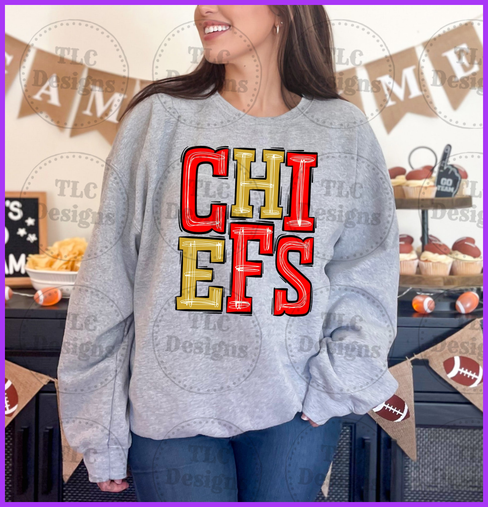 Chiefs Red And Gold Full Color Transfers