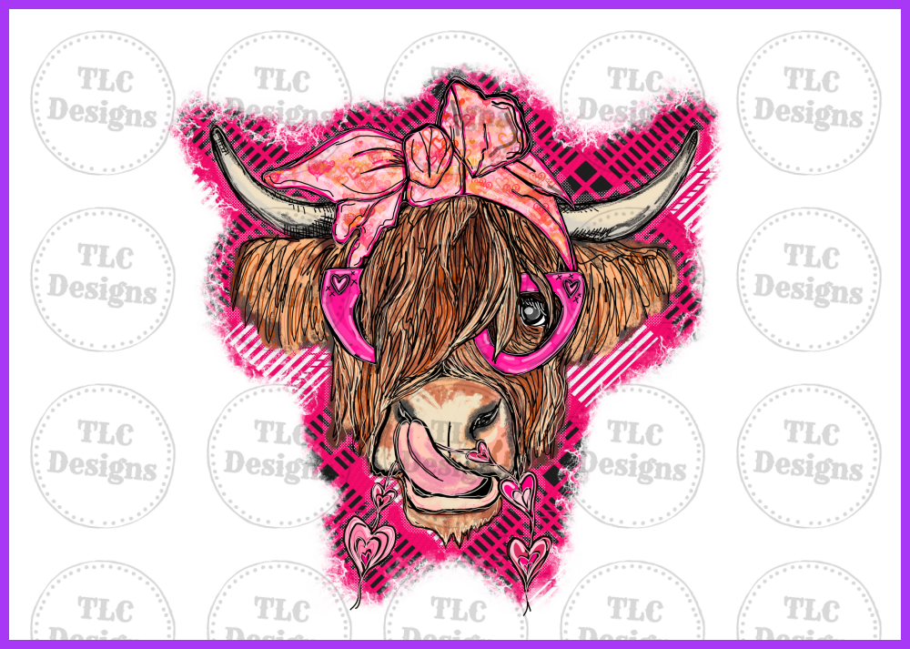 Cow Valentine With Hearts Tlc Designs And Customs Llp 3305