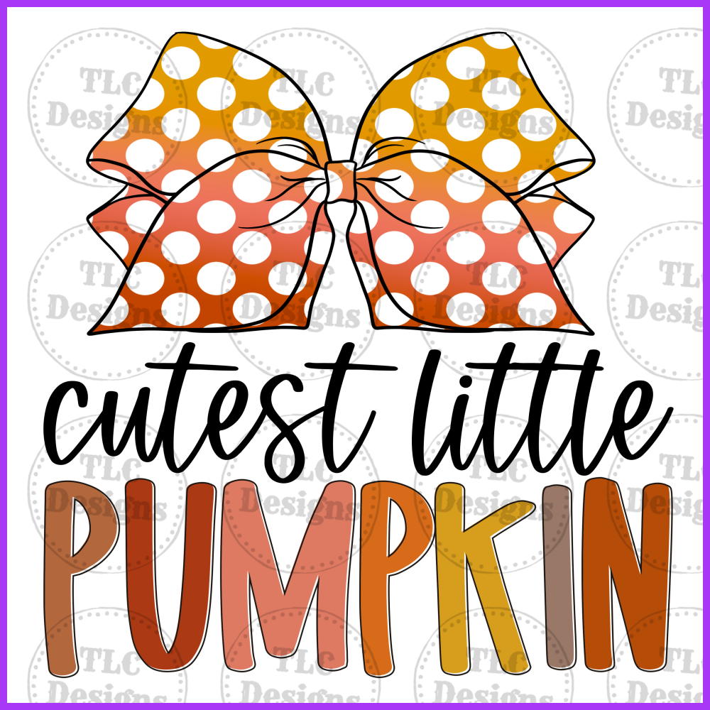 Cutest Little Pumpkin Full Color Transfers