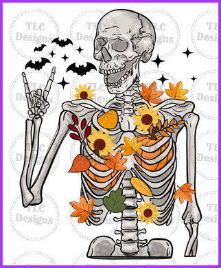 Delano The Fall Skeleton Full Color Transfers