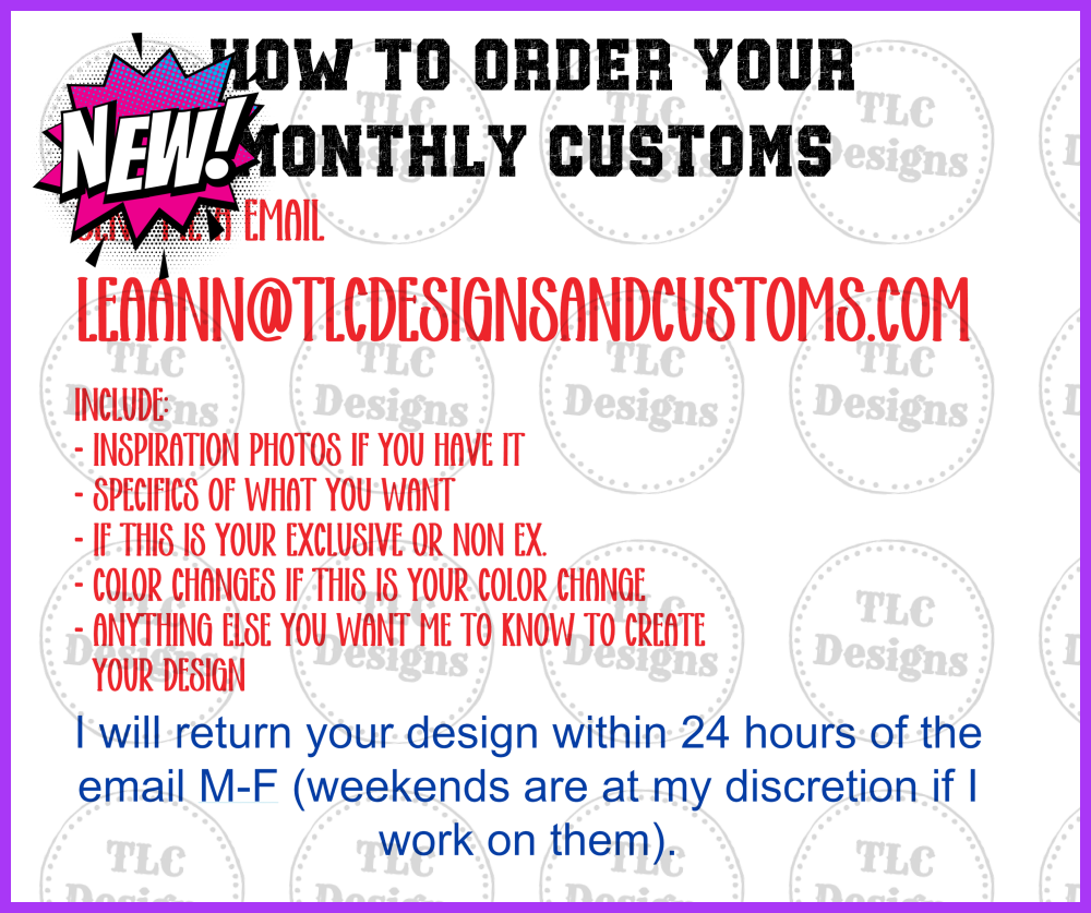 Design Bundle Monthly- See Description On How To Order