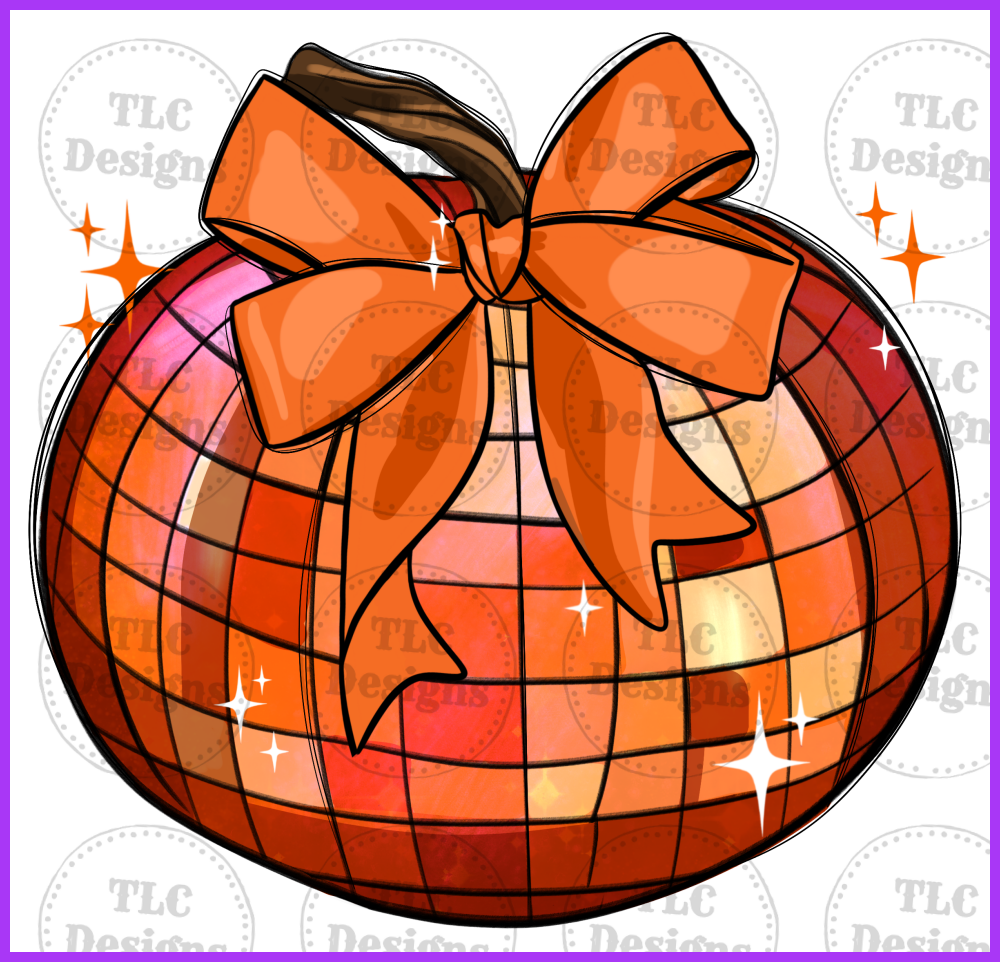 Disco Pumpkin Full Color Transfers