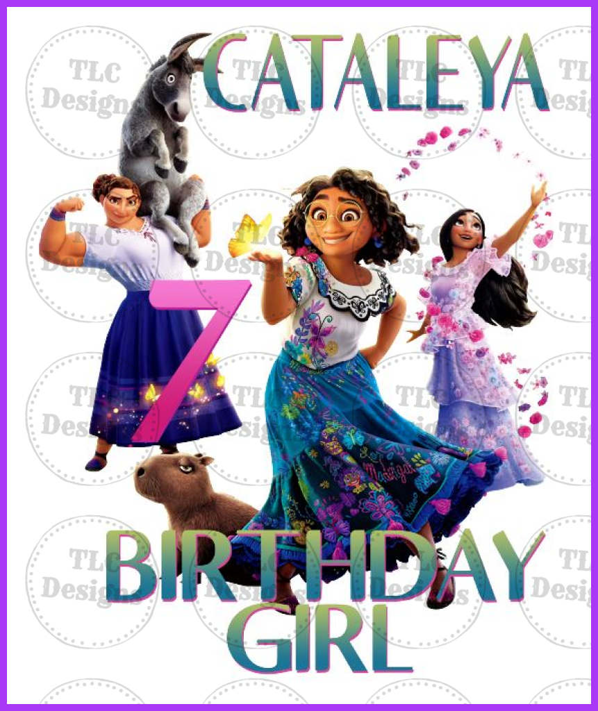 Encanto Birthday Full Color Transfers