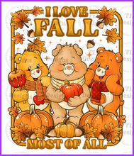 Load image into Gallery viewer, Fall Bears Full Color Transfers
