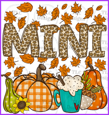 Fall Family Name Mini Full Color Transfers