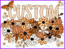 Load image into Gallery viewer, Fall Floral Names Custom Full Color Transfers
