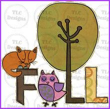 Load image into Gallery viewer, Fall Fox And Owl Full Color Transfers
