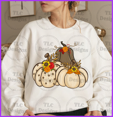 Fall Neutral Pumpkins Full Color Transfers