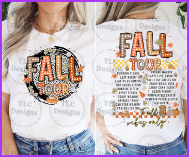 Fall Tour- Back Full Color Transfers