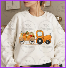 Load image into Gallery viewer, Fall Tractor With A Bow Full Color Transfers
