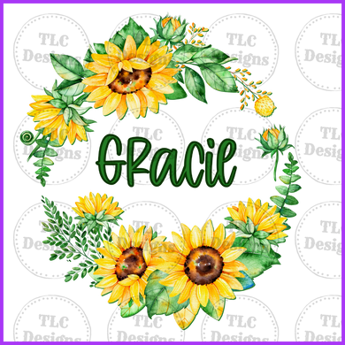 Gracie Sunflower 1 Full Color Transfers