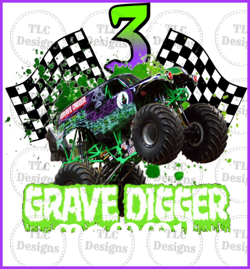 Grave Digger Mommy Full Color Transfers
