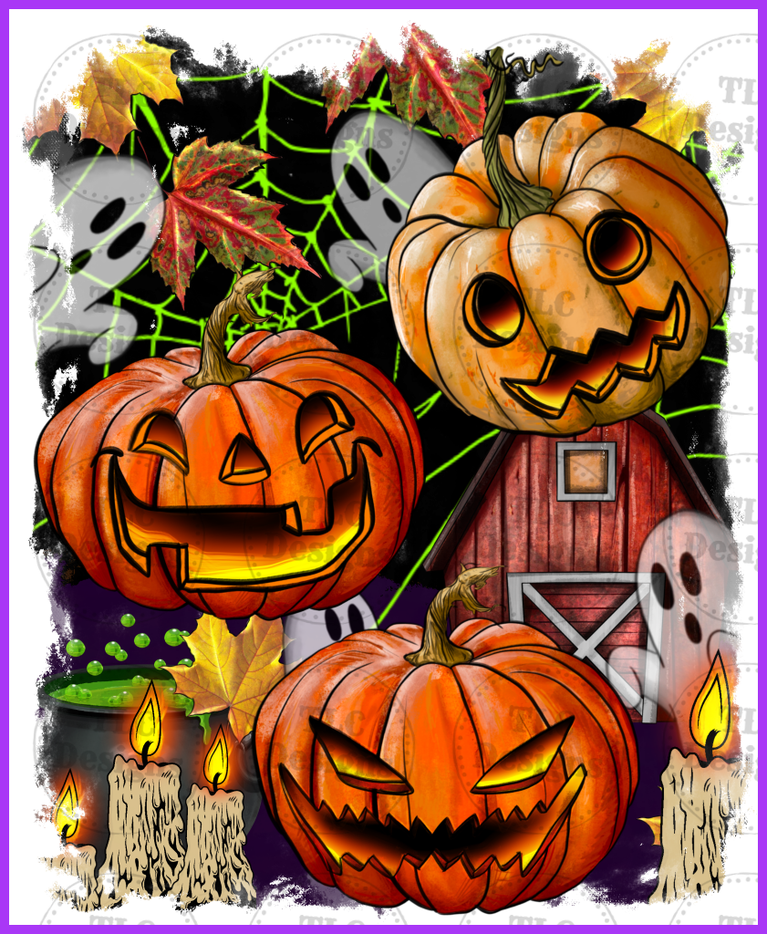 Halloween Pumpkins Full Color Transfers