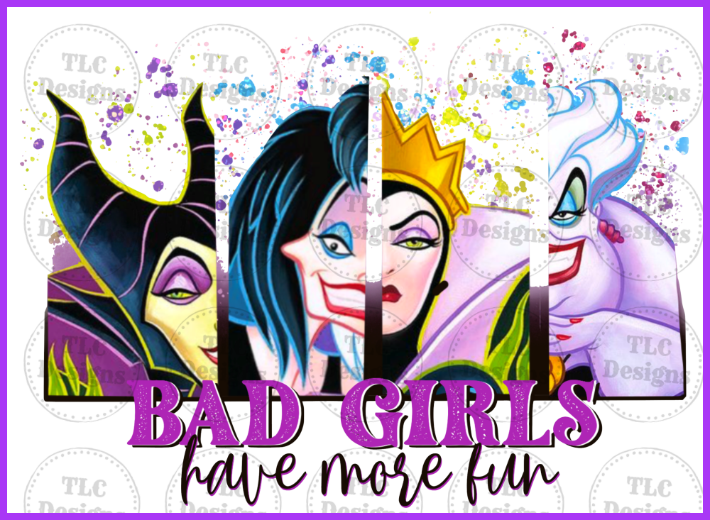 Halloween Theme- Bad Girls Have More Fun Full Color Transfers