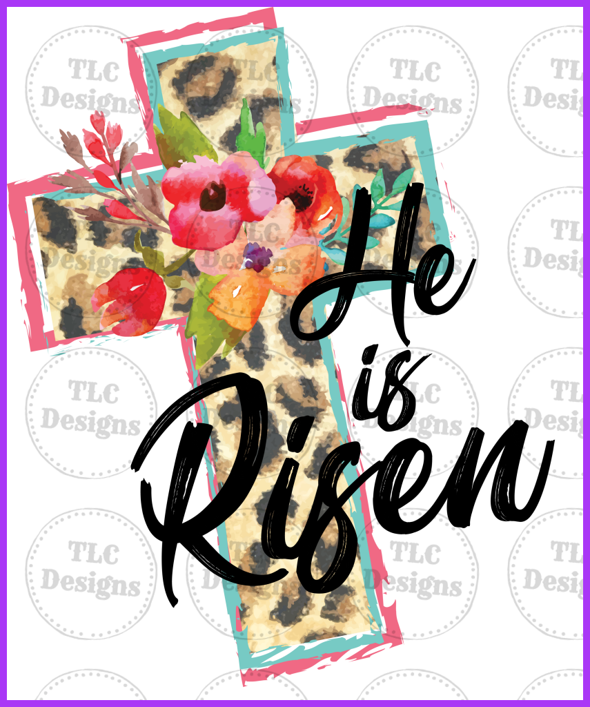 He Is Risen Floral Cross – TLC Designs and Customs, LLP