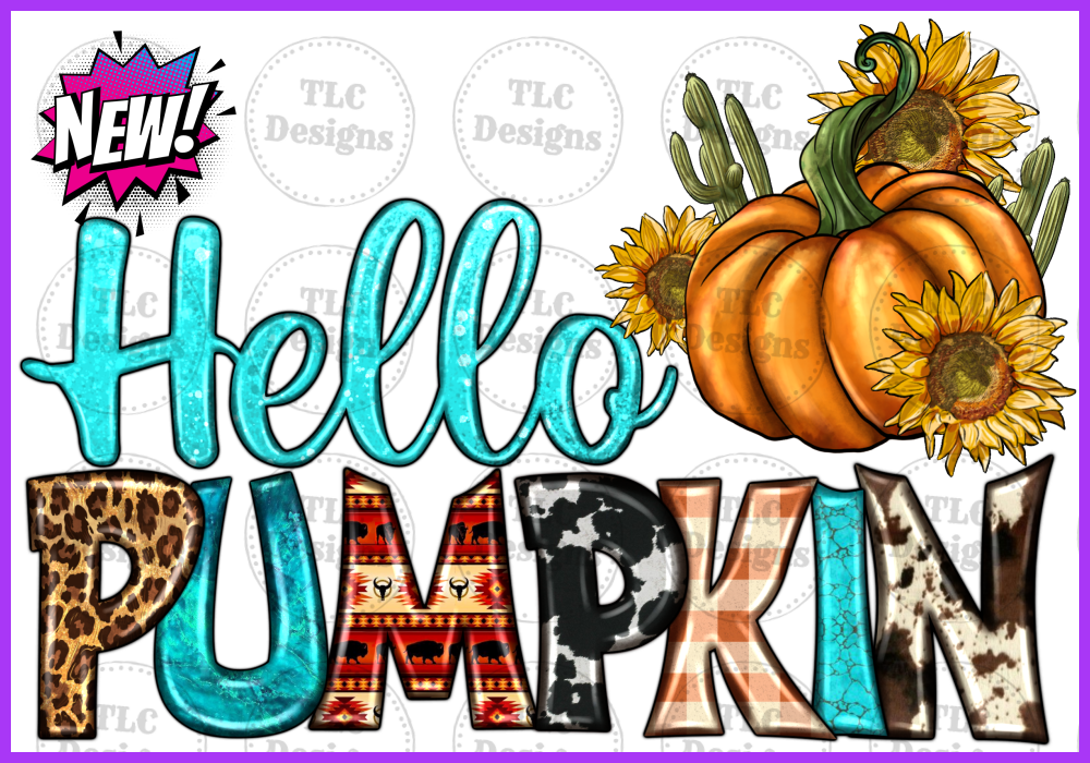 Hello Pumpkin Full Color Transfers