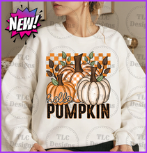 Load image into Gallery viewer, Hey Pumpkin Checkered Full Color Transfers
