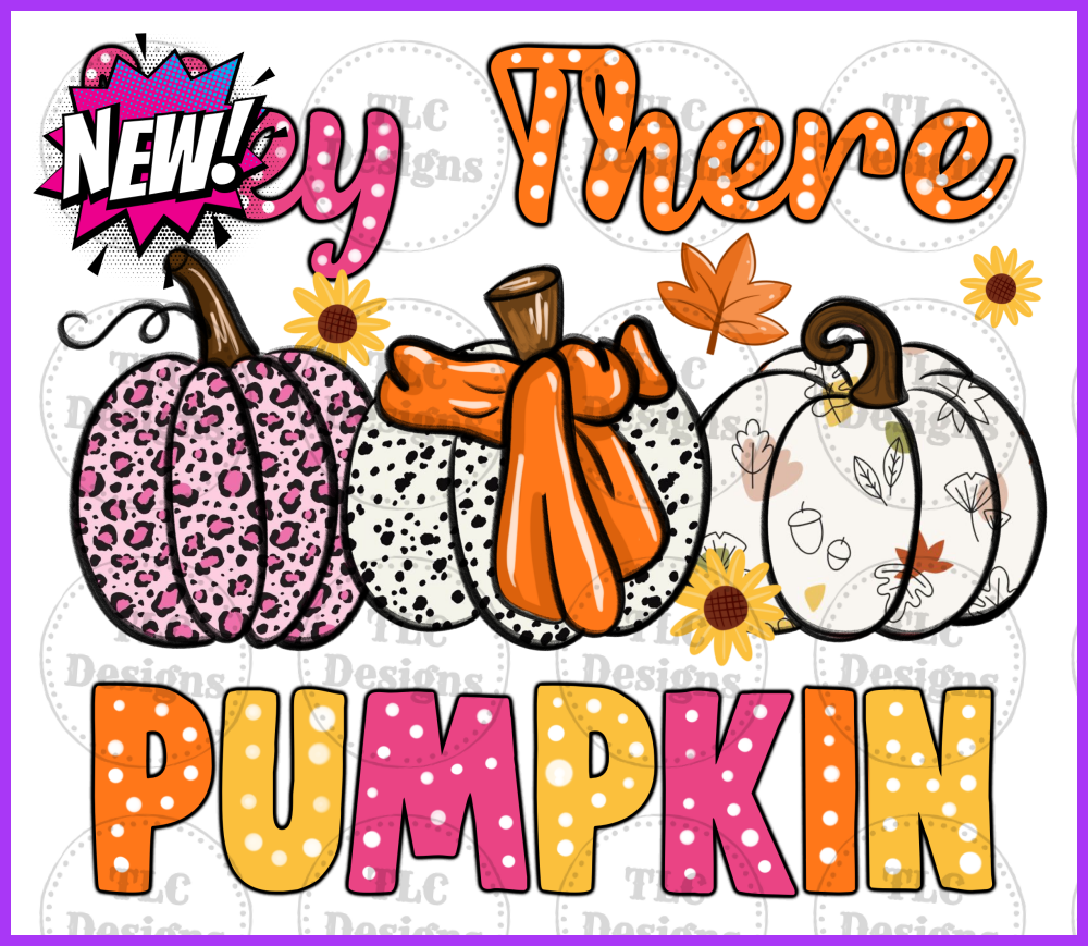 Hey There Pumpkin Full Color Transfers