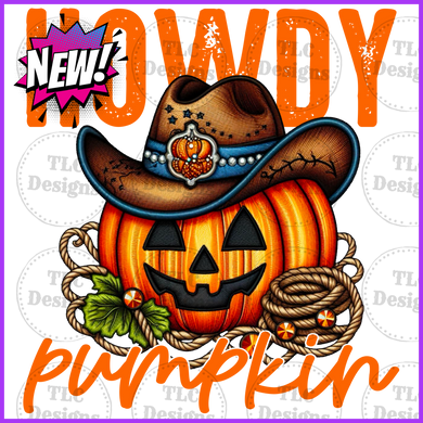 Howdy Pumpkin Western Full Color Transfers