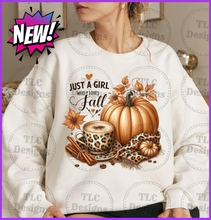 Load image into Gallery viewer, Just A Girl Who Loves Fall 2 Full Color Transfers
