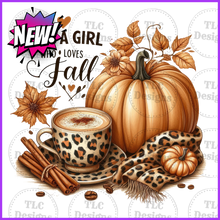 Load image into Gallery viewer, Just A Girl Who Loves Fall 2 Full Color Transfers
