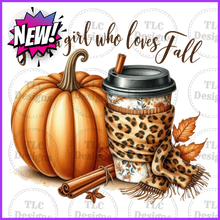 Load image into Gallery viewer, Just A Girl Who Loves Fall Full Color Transfers
