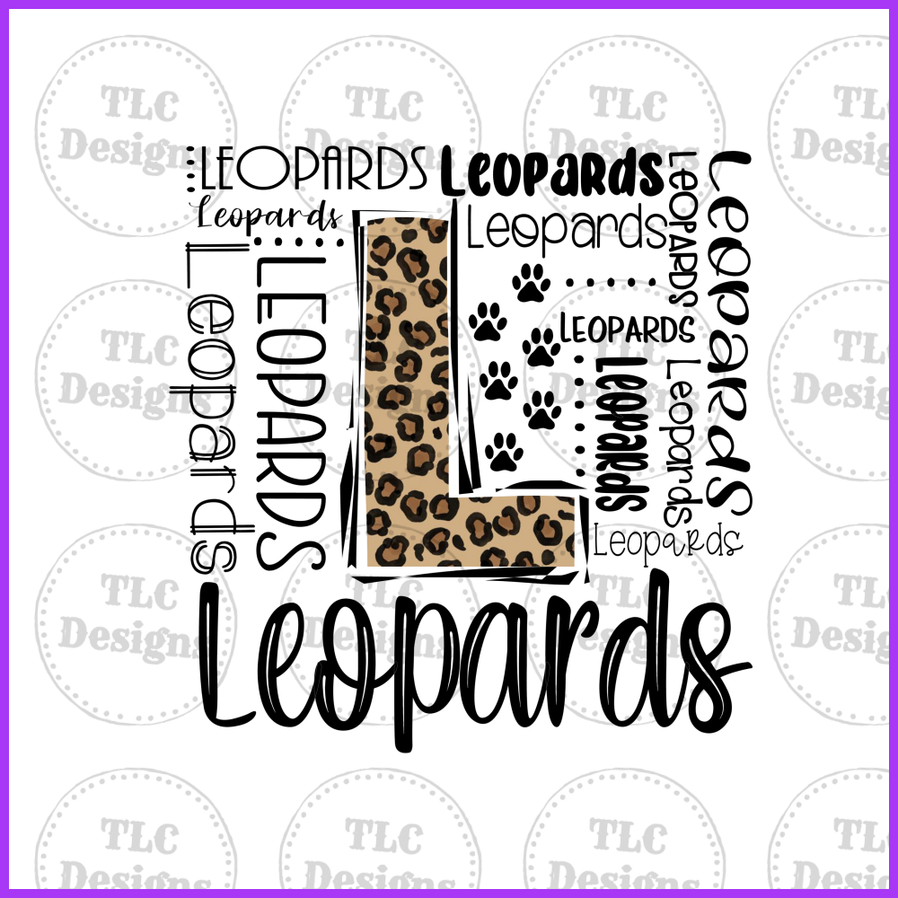 Leopards Typography Full Color Transfers
