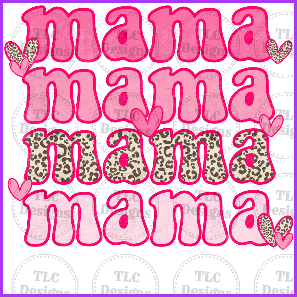 Mama Stacked Full Color Transfers