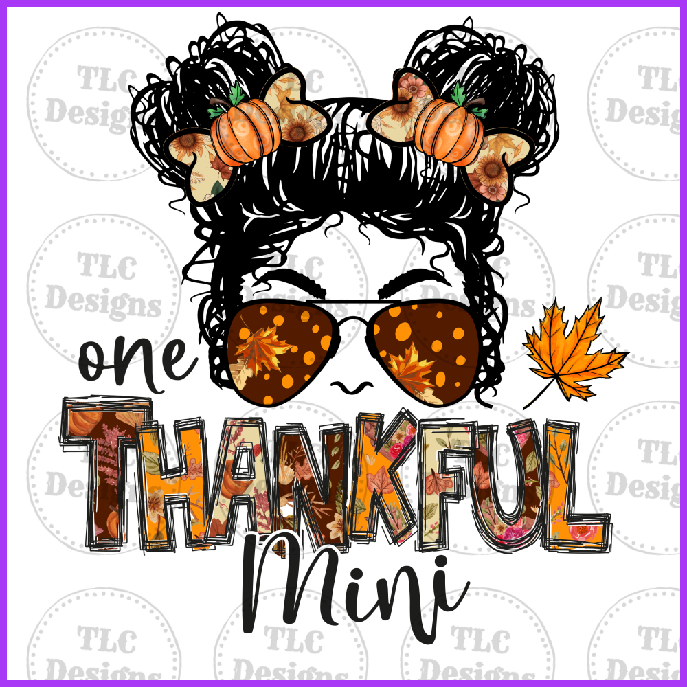 One Thankful Mini Full Color Transfers