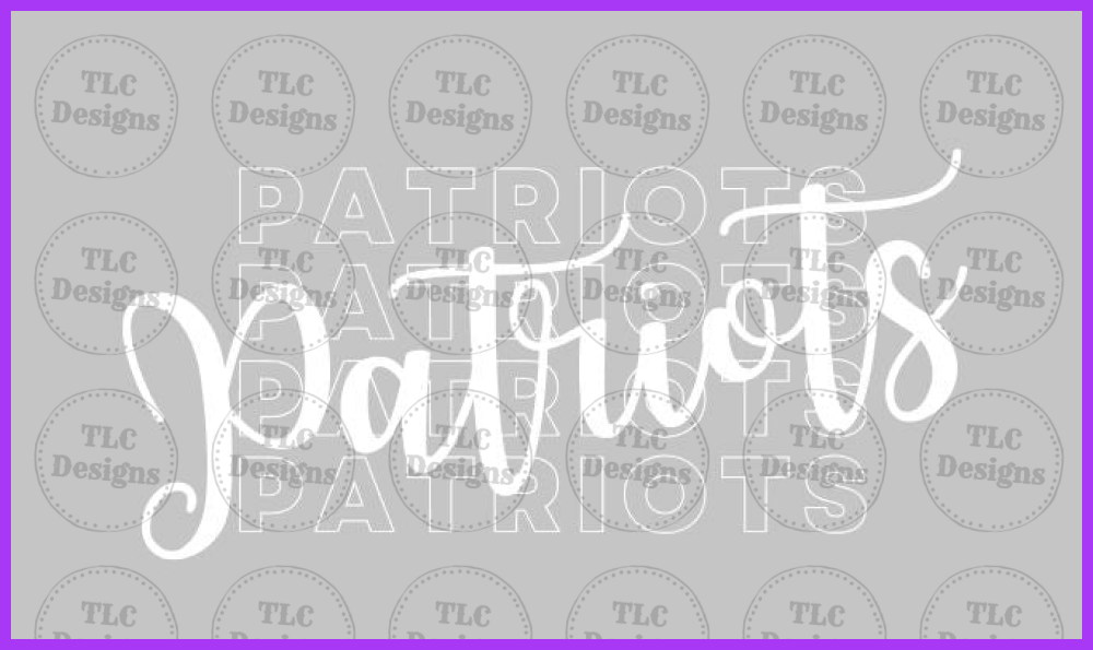 Patriots - White Full Color Transfers