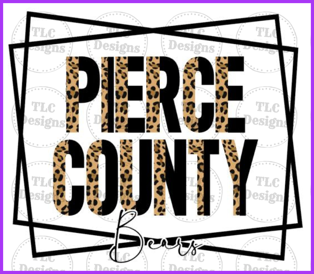 Pierce County Bears Full Color Transfers