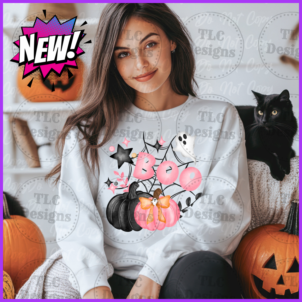 Pink And Black Halloween Full Color Transfers