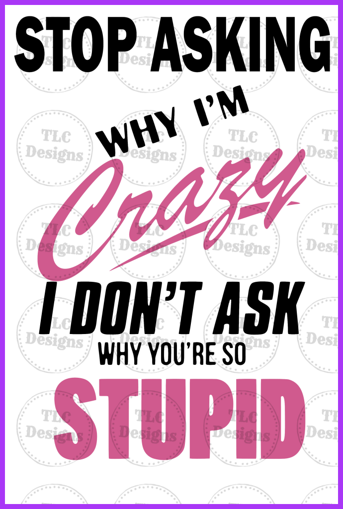 Pink Crazy Full Color Transfers