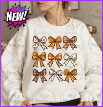 Load image into Gallery viewer, Retro Fall Pumpkin Bow Full Color Transfers
