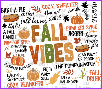 Retro Fall Vibes Full Color Transfers