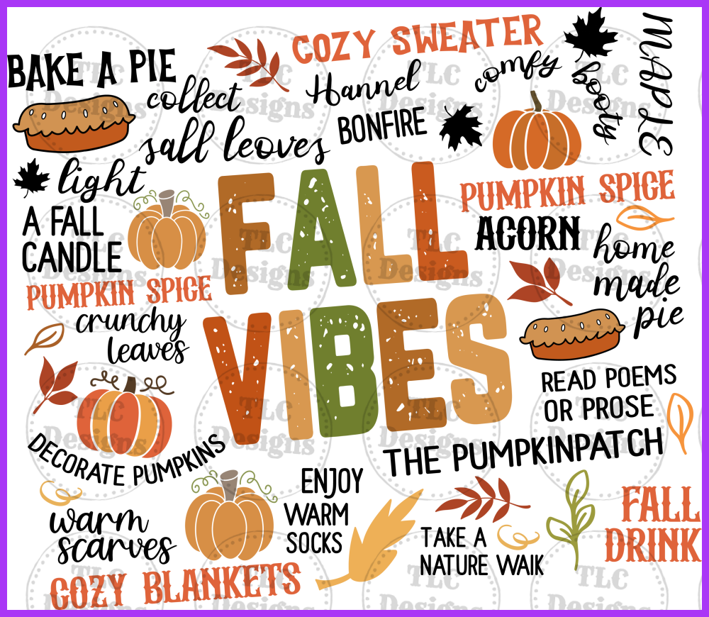 Retro Fall Vibes Full Color Transfers