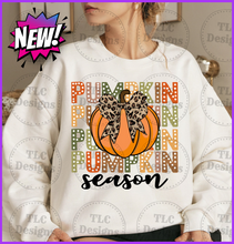 Load image into Gallery viewer, Retro Pumpkin Season Bow Full Color Transfers
