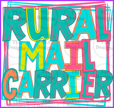 Rural Mail Carrier Full Color Transfers