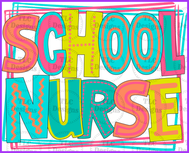 School Nurse Full Color Transfers