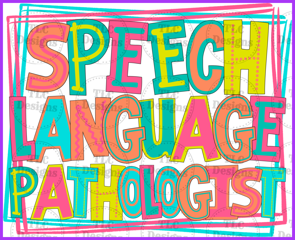 Speech Language Pathologist Full Color Transfers