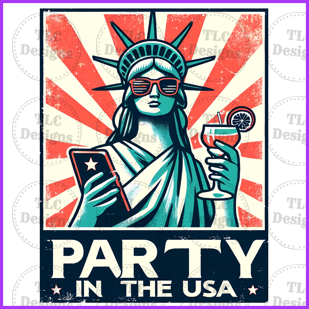 Statue Of Libery Party In The Usa Full Color Transfers