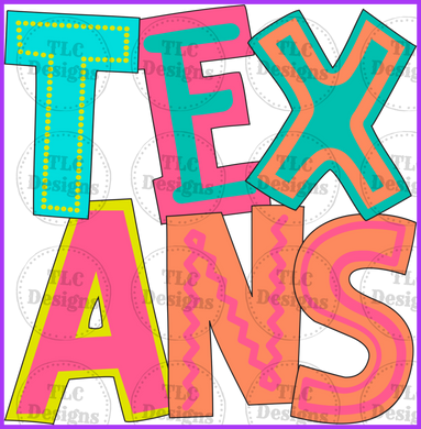 Texans Full Color Transfers