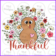 Load image into Gallery viewer, Thankful Floral Turkey Full Color Transfers
